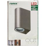 Ranex LED-wandlamp 6W Grijs - Omhoog/Omlaag Verlichting