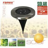 Ranex - LED Prikspot Grondspot Solar rond - 0,12W 5lm
