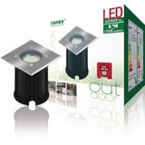 Smartwares LED Grondspotlight 3W Zwart - Krachtige Verlichting voor Buiten