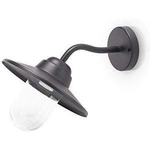 Smartwares GWC-001-HB Klassieke wandlamp – Buitenverlichting - E27 fitting – Aluminium - Zwart