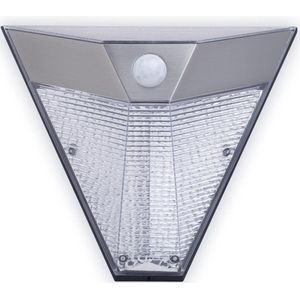 Smartwares Wandlamp – Zonne-energie – Bewegingsdetector, zilver, 19 x 12.5 x 24 cm