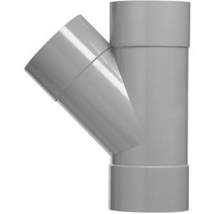 PVC Mof T-stuk 45° LIJM 45-40 - Voor Rioolbuis : 40 mm