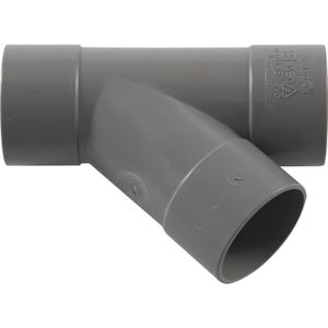 PVC T-stuk 45deg 32mm 3x lijmmof