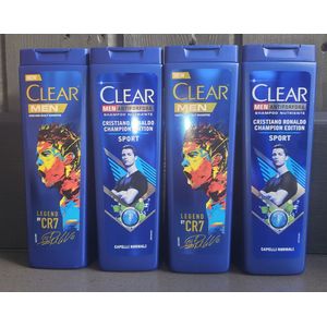 Clear Men Shampoo- Champion Edition - Legend by CR7 -Anti-Roos Shampoo 4x400ml