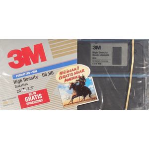 3M High Density 3.5"" Diskettes 20 Pack IBM Formatted DS HD Floppy Diskettes / Imation Floppy Diskettes Met Opbergbox