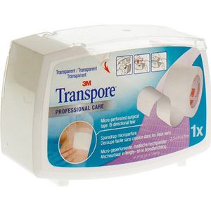 3M - Transpore Hechtpleister - Transparant - 1527P - 1SD