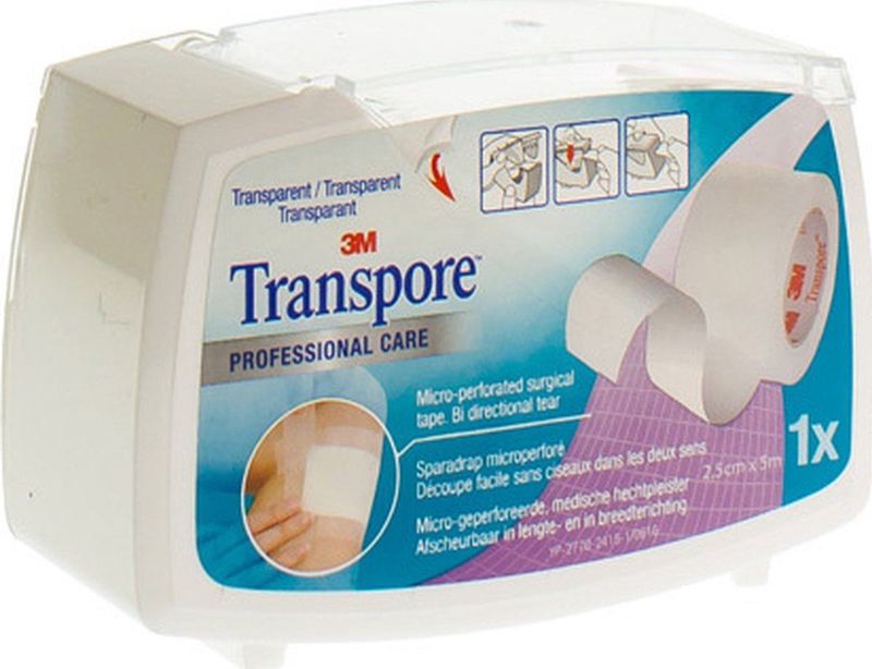 3M - Transpore Hechtpleister - Transparant - 1527P - 1SD