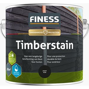 Finess Timberstain Zwart Ral 9005 2,5 Liter