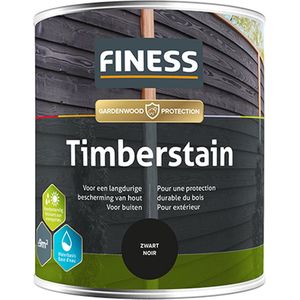 Finess Timberstain Zwart Ral 9005 750 Ml