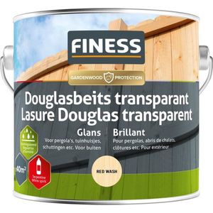 Finess douglas beits transparant - red wash - 2,5 liter