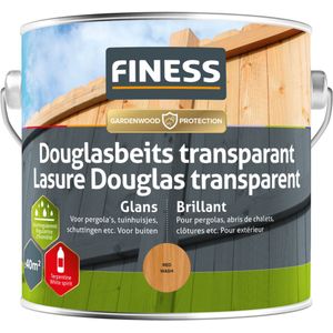 Finess douglas beits transparant - red wash - 2,5 liter