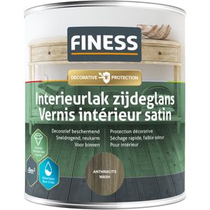Finess Interieurlak zijdeglans - antraciet wash - 750 ml.
