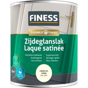 Finess zijdeglanslak waterbasis - crème wit (RAL 9001) - 750 ml.