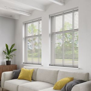 Decosol Houten Jaloezie - 50 mm - Wit - 140x180cm