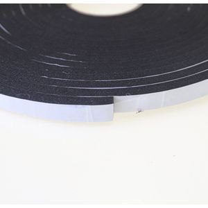 Zelfklevend PVC Tochtband I-Profiel - Zwart - 15mm x 9mm x 10m - Tochtstrip