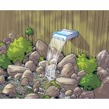 Ubbink Wasserfall-Element Nevada 30cm mit LED-Beleuchtung Edelstahl