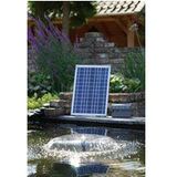 <p>De SolarMax 2500 set van Ubbink is een zeer energie-efficiënte fonteinpomp die gebruik maakt van zonne-energie. Met dit apparaat kun je een fascinerende waterpartij in je tuin creëren, zonder afhankelijk te zijn van het stroomnet. De SolarMax is niet alleen ideaal voor milieubewuste vijverbezitters, maar ook voor locaties zonder elektriciteitsvoorziening.</p>
<p>De fonteinpomp heeft een circulatiesnelheid van maximaal 2.480 L/u en een maximale opvoerhoogte van 2,1 m. De set wordt geleverd met een solarmodule met grondpin, een tuinpomp met 5 m aansluitkabel, opvoerbuizen en mondstukkensets. Daarnaast bevat de set ook een accu met 5 m aansluitkabel.</p>
<p>Specificaties:</p>
<ul>
  <li>Afmetingen zonnepaneel: 25 x 20 x 40 cm (B x D x H)</li>
  <li>Solarmodule Vermogen: 35 W</li>
  <li>Nominale spanning: 18 V</li>
  <li>Nominale spanning: 2.025 mA</li>
  <li>IP-beschermingsklasse: IP65</li>
  <li>Temperatuurbereik: -30 °C tot +75 °C</li>
  <li>Werkspanning pomp: 18 V</li>
  <li>Gebruiksspanning: 900 mA - 6 W</li>
  <li>Maximale doorstroming: 2.480 L/u</li>
  <li>Maximale opvoerhoogte: 2,1 m</li>
  <li>IP-beschermingsklasse: IP68</li>
  <li>Temperatuurbereik: 5 °C tot 40 °C</li>
  <li>Lengte kabel: 5 m</li>
  <li>Droogloopbeveiliging</li>
  <li>Batterijvak</li>
  <li>Lengte kabel: 5 m</li>
  <li>IP-beschermingsklasse: IP44</li>
  <li>Temperatuurbereik: 5 °C tot 40 °C</li>
  <li>Accu Categorie: batterij, oplaadbaar</li>
  <li>Technologie: AGM</li>
  <li>Aansluiting platte stekker 4,8 mm</li>
  <li>Spanning/stroom: 12 V / 12 Ah</li>
  <li>Volledige ontladingsbescherming</li>
  <li>Afmetingen: 152,4 x 96,5 x 99,1 mm (L x B x D)</li>
</ul>
<p>Bij de levering inbegrepen: Solarmodule met grondpin, Solarpomp met 5 m aansluitkabel, 4 opvoerbuizen met adapters en 3 waterjets, Accu met 5 m aansluitkabel.</p>