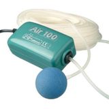 Air 100 - Beluchtingspomp, 1x Luchtslang 10m, 1x Bruissteen, Incl. Reserve Membraan, 3w - 100 L/h