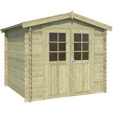 Blokhut Ingo 230x175 Olijfgroen Geimpregneerd - Outdoor life