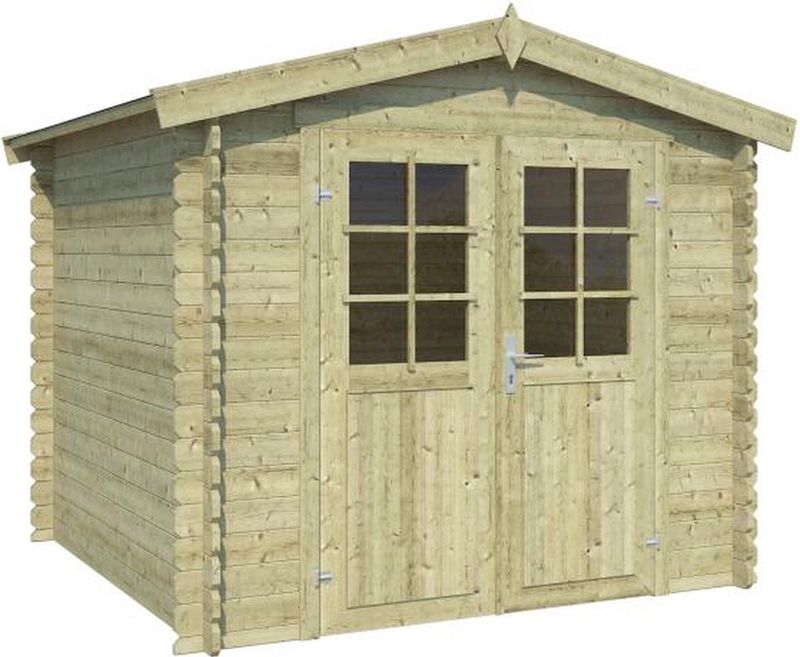 Blokhut Ingo 230x175 Olijfgroen Geimpregneerd - Outdoor life