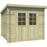 Outdoor Life Products | Tuinhuis Indi 230 x 175 | Geïmpregneerd | Olijfgroen