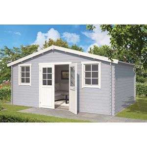 Outdoor Life Products | Tuinhuis Udo 480 x 300 | Gecoat | Platinum Grey-Wit