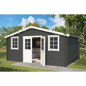 Outdoor Life Products | Tuinhuis Udo 480 x 300 | Gecoat | Carbon Grey-Wit