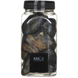 Mica Decorations Dekorative Steine braun schwarz 650 ml 1 kg Steine