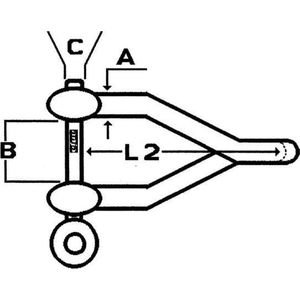 Talamex Forged gedraaide sluitingen - oogbout - lang