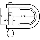 Talamex D-sluitingen plaatmodel - geprofileerde beugel - duimschroef