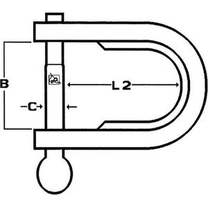 Talamex D-sluitingen plaatmodel - geprofileerde beugel - duimschroef