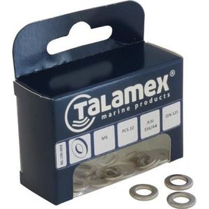 Talamex RVS Sluitring  M10 / 6 stuks