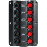 Talamex - Wave - Schakelpaneel - Zwart - 6 Schakelingen