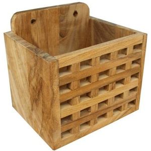 Eude teakhouten blokrooster Opbergrek 26,5x28x11mm