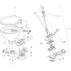 Talamex Toilet onderdelen  13. Basisklep pakking