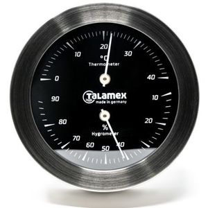 Talamex Serie 100 RVS Blackline  Thermo-hygrometer