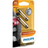 Philips - 12866B2 Gloeilamp - Kentekenverlichting - 12V - Set van 2 Stuks