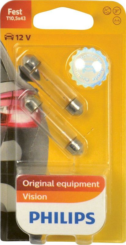 Philips - 12866B2 Gloeilamp - Kentekenverlichting - 12V - Set van 2 Stuks