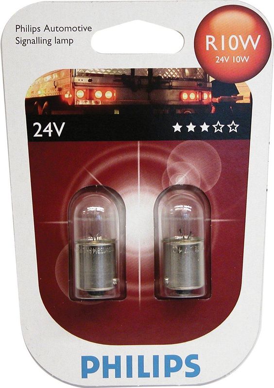 Philips - R10W - Gloeilamp - 24V - 2 Stuks