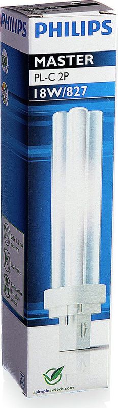 MASTER - PL-C - Lamp - 18W - 827 Zeer Warm Wit - 2 Pin