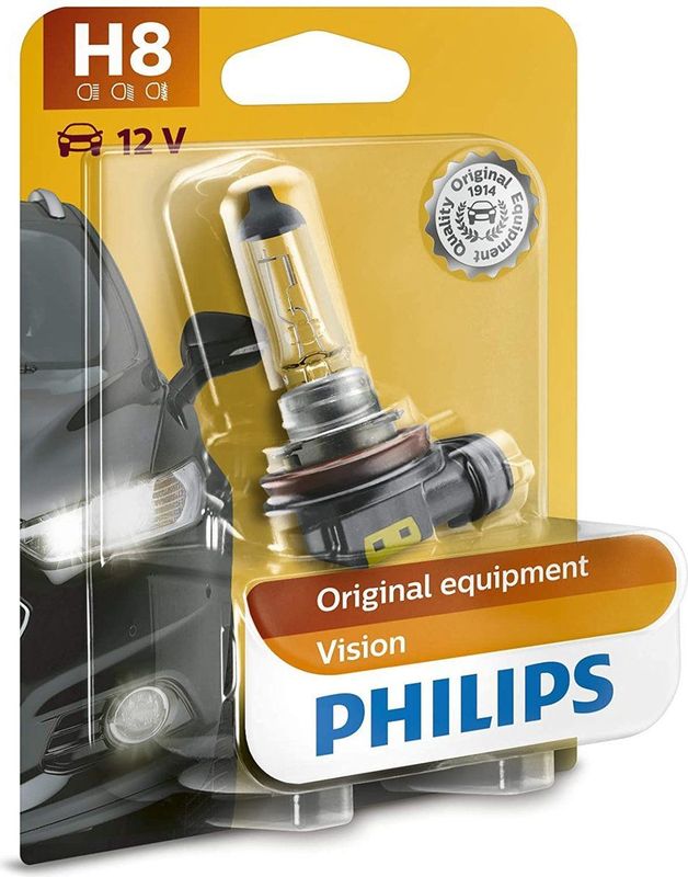 PHILIPS Gloeilamp - Grootlicht - Halogeen - H8 - 12 Volt - Blisterverpakking