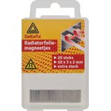 Deltafix Radiatorfolie magneten 20x - nikkel - hittebestendig - 10 x 3 x 2 mm