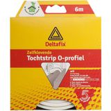 Deltafix Tochtstrip - Tochtwering - Wit - Zelfklevend - O-profiel - 6 M X 9 Mm X 6 Mm