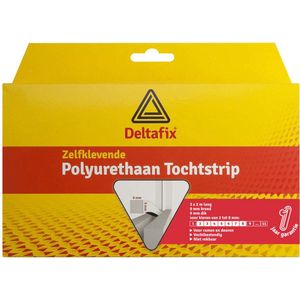 Deltafix Tochtstrip - Tochtwering - Wit - Zelfklevend - Universeel - 6 M X 9 Mm X 9 Mm