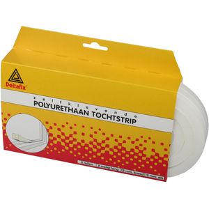 Deltafix Tochtstrip - tochtwering - wit - zelfklevend - universeel - 6 m x 12 mm x 12 mm