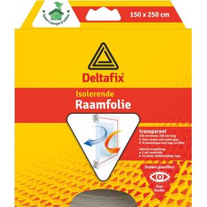 Deltafix Raam isolatiefolie - transparant - 150 x 250 cm - incl. bevestigingstape - energiebesparend