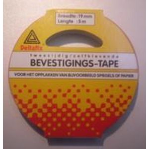Bevestigings tape 19mm x 5m tweezijdig / dubbelzijdig