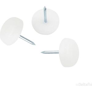 Deltafix meubelglijnagel - 25 mm  (100x) nylon - 651 wit