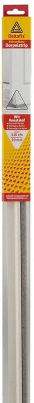 Deltafix - Tochtstrip - Wit - Dorpelstrip met Borstel - 110 cm - Schroefbaar