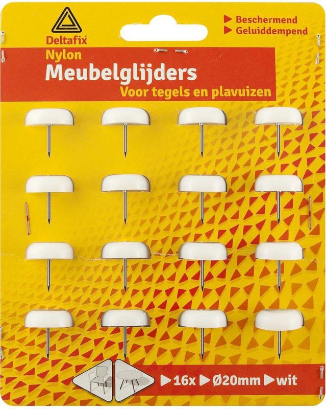 Meubelglijder - Nylon - Stalen Nagel - Beschermend - Geluiddempend